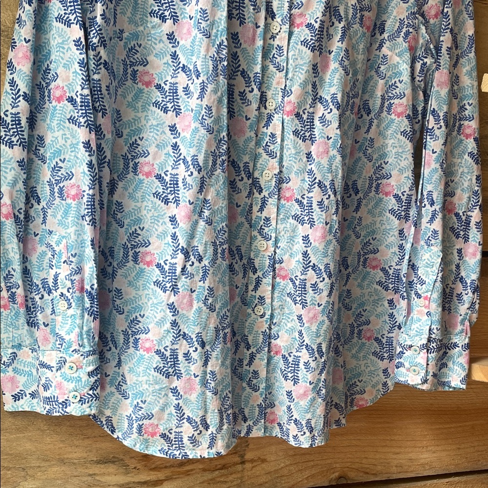 Talbots Leaf Print Button Down - image 4